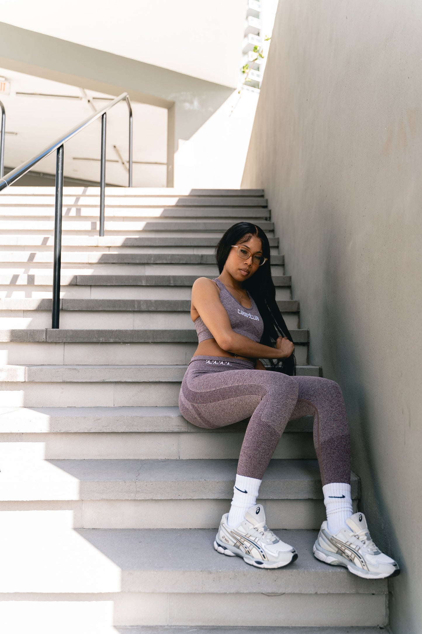 CC WMNS 2 PIECE GYM SET PURPLE